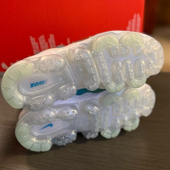 Nike Air Vapormax Mint Foam Metallic Silver Ombre Sneaker Womens 6.5 NEW - Picture 10 of 10